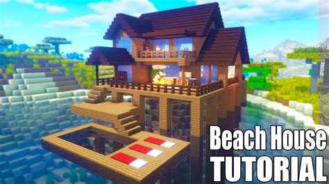 Minecraft Tutorial How To Make A Spruce Wood Beach House 2020
