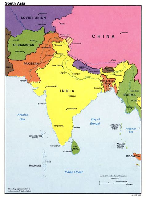 Large Detailed Political Map Of South Asia With Major Cities My XXX Hot Girl