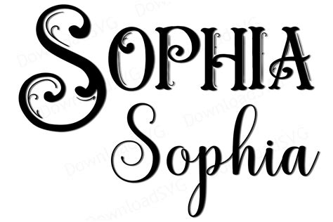 Personally i'd stay away from things like sophia may, sophia grace etc. SVG PNG cutting files template Girl Name Sophia Vector