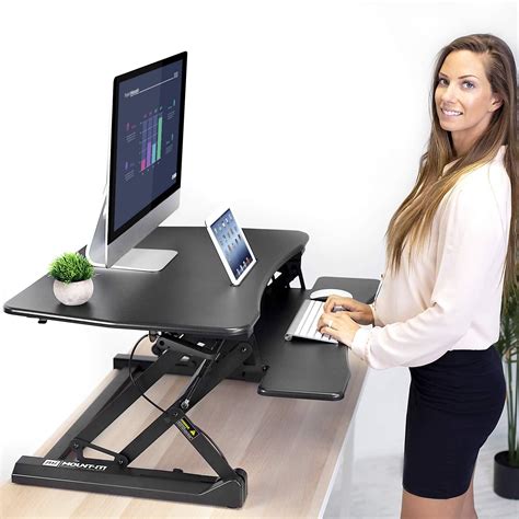 Buy Mount It Height Adjustable Standing Desk Converter 35 Wide