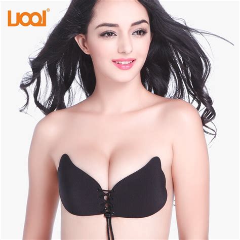 Women Push Up Bra Self Adhesive Silicone Bust Lace Up Intimates Bras