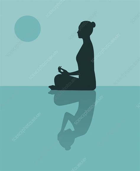 Woman Practising Yoga To Combat Depression Illustration