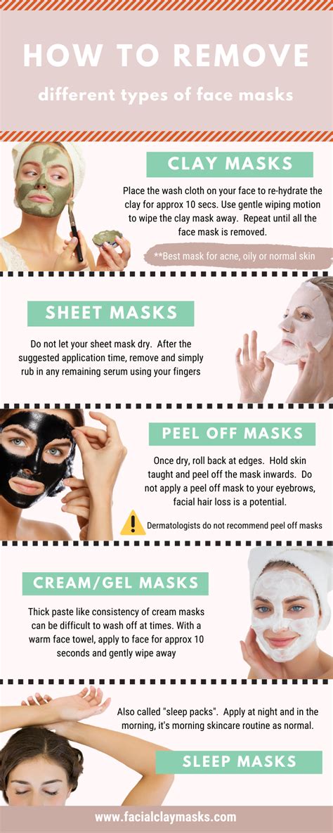 How To Remove 6 Types Of Face Masks
