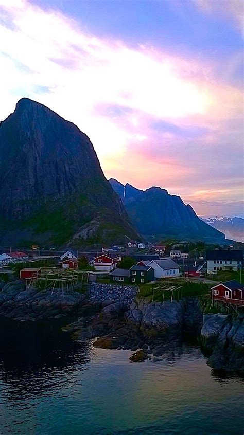 Reine Norway In Arctic Circle Midnight Sun Norway