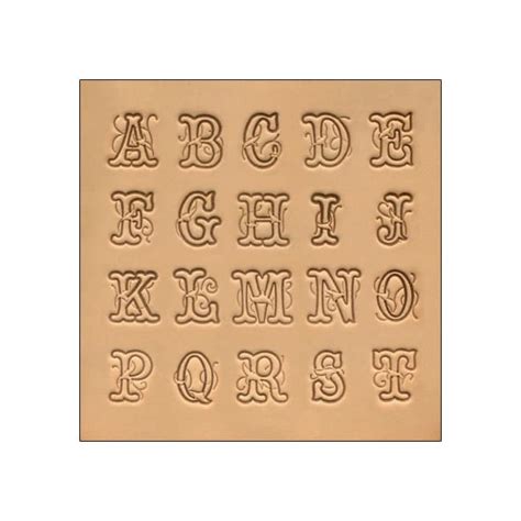 Alphabet Leather Stamp Set Script Font 12 127mm Etsy