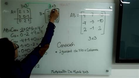 Multiplicación De Matriz 3x3 Natalia Gonzalez Youtube