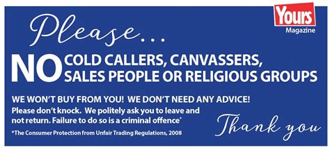 Stop Cold Callers With Our Free Print Out Life Yours