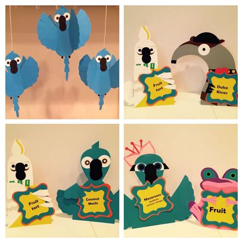 Rio 2 Characters As Free Standing Food Labels And Flying Macaw Blu