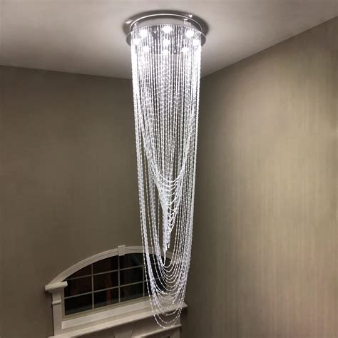 Buy Pm Foyer Chandeliers Crystal High Ceiling Modern Crystal