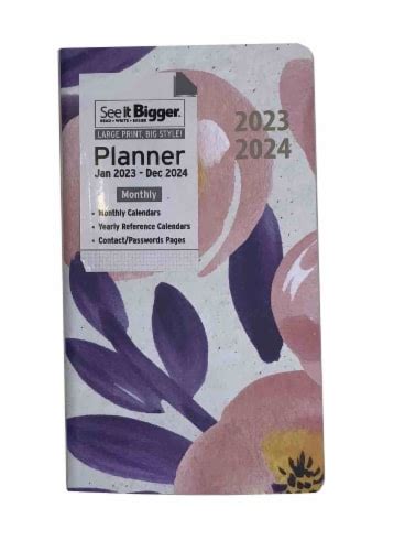 20232024 See It Bigger 24 Month Pocket Planner By Planahead 1 Ct