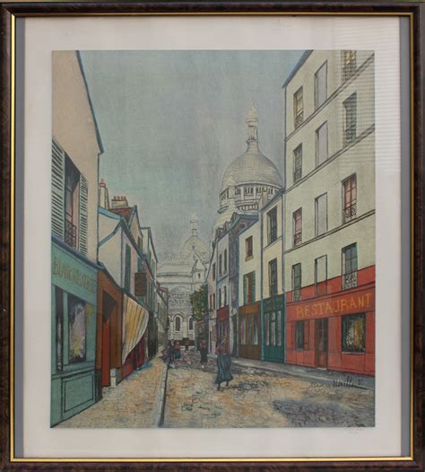 Maurice Utrillo Farbiger Druck Gerahmt Größe 81 X 73 Cm Ebay