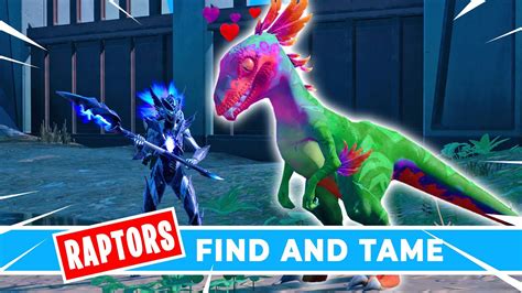 How To Find And Tame Raptors In Fortnite Update 1610 Youtube