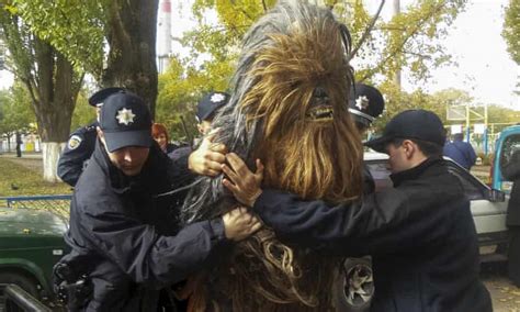 Chewbacca In Court Over Lack Of Id While Driving Darth Vader To Ukraine