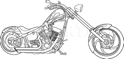 How To Draw A Motorcycle By Dawn