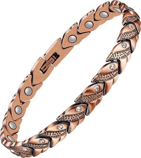 Jecanori Womens Copper Magnetic Bracelet Magnetic Therapy