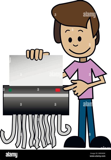 Paper Shredder Man Hi Res Stock Photography And Images Alamy