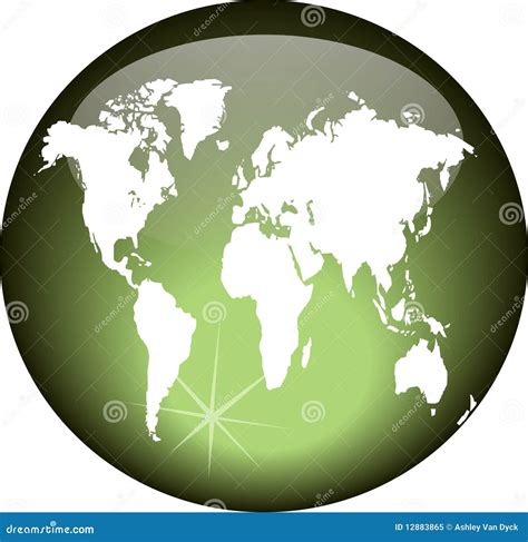 Green Globe Stock Illustration Illustration Of Countries 12883865