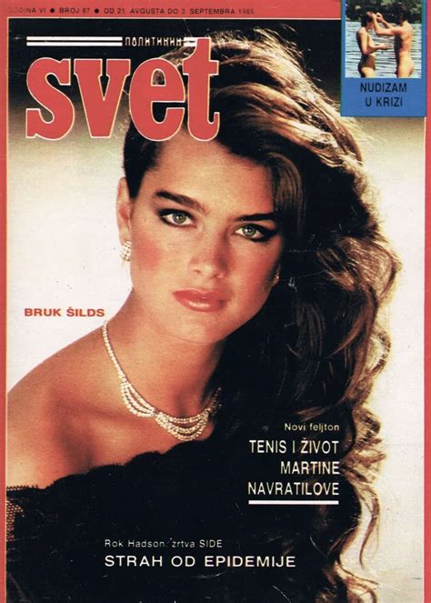Brooke Shields Covers Politikin Svet Magazine Yugoslavia August