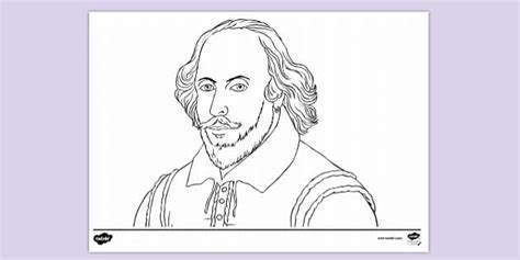 Free William Shakespeare Colouring Sheet Colouring Sheets