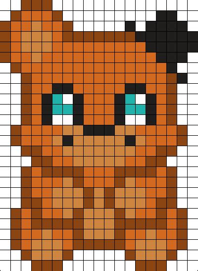 Freddy Plushie Perler Bead Pattern Bead Sprites Characters Fuse