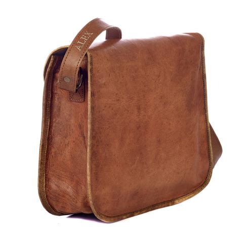 Brown Leather Satchel Style Saddle Bag By Paper High