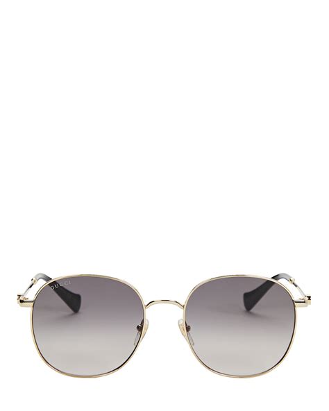 gucci round metal sunglasses in gold intermix®
