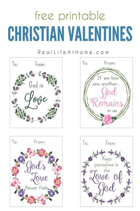 Printable Christian Valentine Cards For Kids Real Life At Home