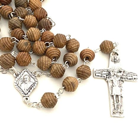 Dedicated To Pope Francis Wooden Rosary Blessed By Pope Catholically