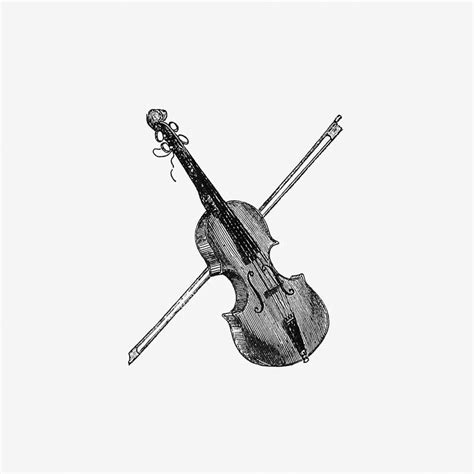 Vintage Violin Illustration Free Public Domain Illustration