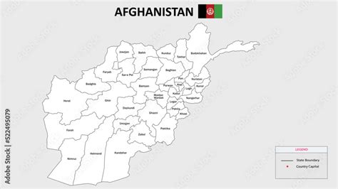 Afghanistan Map State And District Map Of Afghanistan Administrative