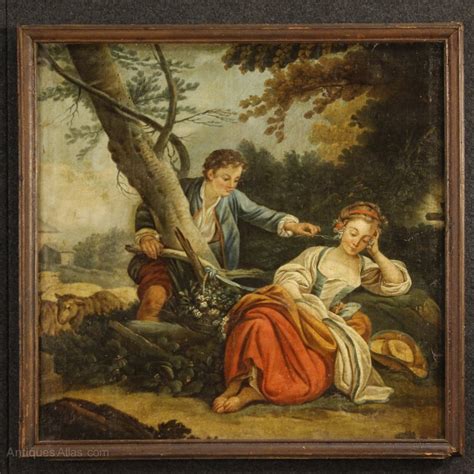 Antiques Atlas 19th Century French Romantic Scene Painting