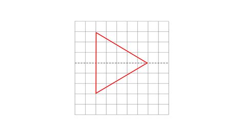 On A Squared Paper Sketch A Triangle With A Horizontal Line Of