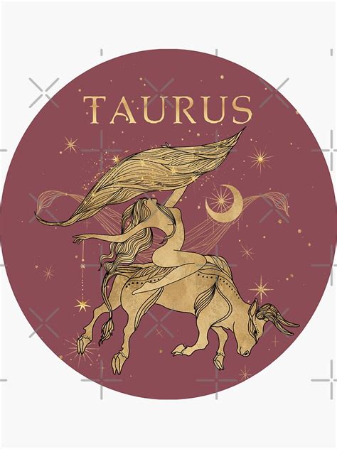 Taurus Zodiac Woman Sticker For Sale By Spookybat Redbubble