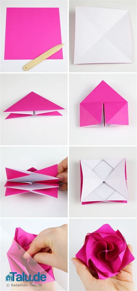 Fold Origami Rose Out Of Paper Diy Guide Origamieasytk Easy