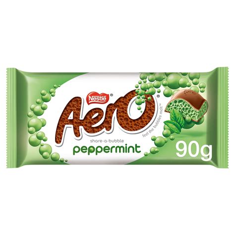 Aero Peppermint Mint Chocolate Sharing Bar 90g Single Chocolate Bars