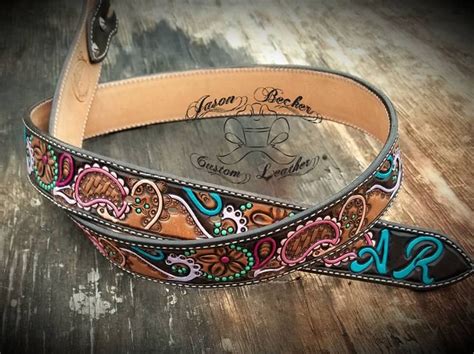 Pin By 貴珍 郭 On Aa654321 Custom Leather Belts Hand Tooled Leather