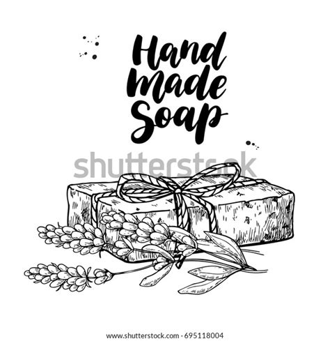 Handmade Natural Soap Vector Hand Drawn Stock Vector Royalty Free