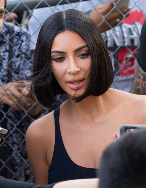 While she doesn't mention the inspiration for the new haircut, she just got it done very recently as she was still. Kim Kardashian Bob | Kim kardashian hair, Kim hair, Bob ...