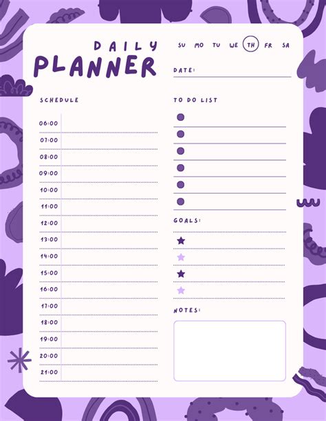 Aesthetic Daily Planner Ideas Printable For Organization For Free In