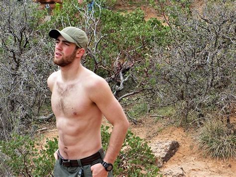 Shirtless Hiker At Scout Lookout Zion National Park Utah A Photo On