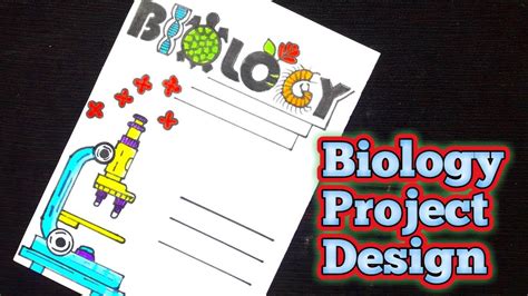 How To Draw Biology Border Design On Paper For Project Workbiology