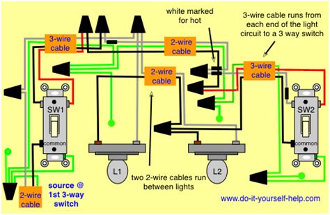 3 Way And 4 Way Wiring Diagrams With Multiple Lights Do It Yourself
