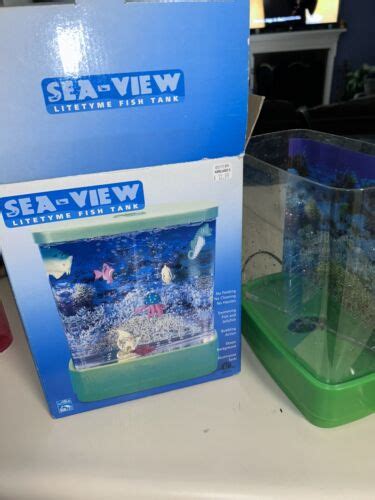 Rare Vintage Sea View Litetyme Animated Fish Tank Bubbling Light Up