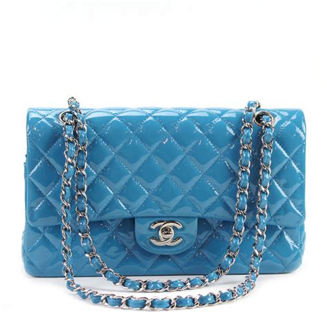Chanel Classic Jumbo Flap Bag Light Blue Silver Hardware Baghunter