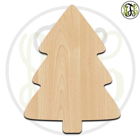 Simple Christmas Tree 180050 Christmas Cutout Unfinished Wood
