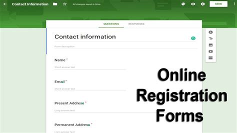 You could add a form to a spreadsheet. How to create online registration form using google docs ...