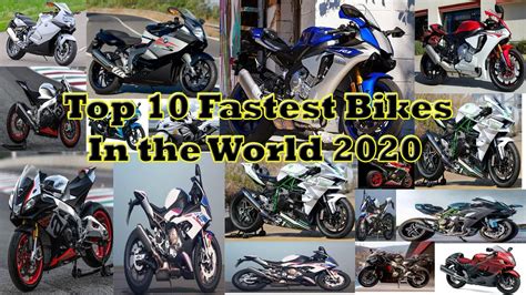 Top 10 Fastest Bikes In The World 2020 Youtube