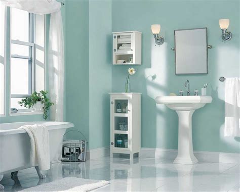 The more light you have, the cooler this gray will appear. Best paint color for bathroom using light blue wall paint ...
