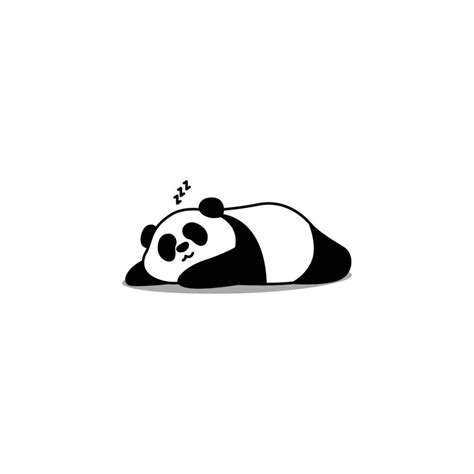 Lazy Panda Cartoon Vector Illustration 2081983 Vector Art At Vecteezy