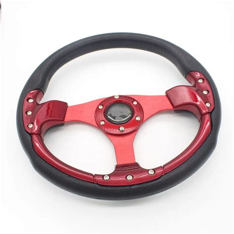 Dongzhen Auto 138 Carbon Fiber Steering Wheel Pu 350mm For Momo Sport